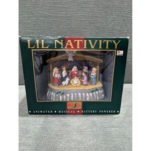 Vtg‎ Maisto ANIMATED MUSICAL LILNATIVITY Plastic Christmas Figure 1997